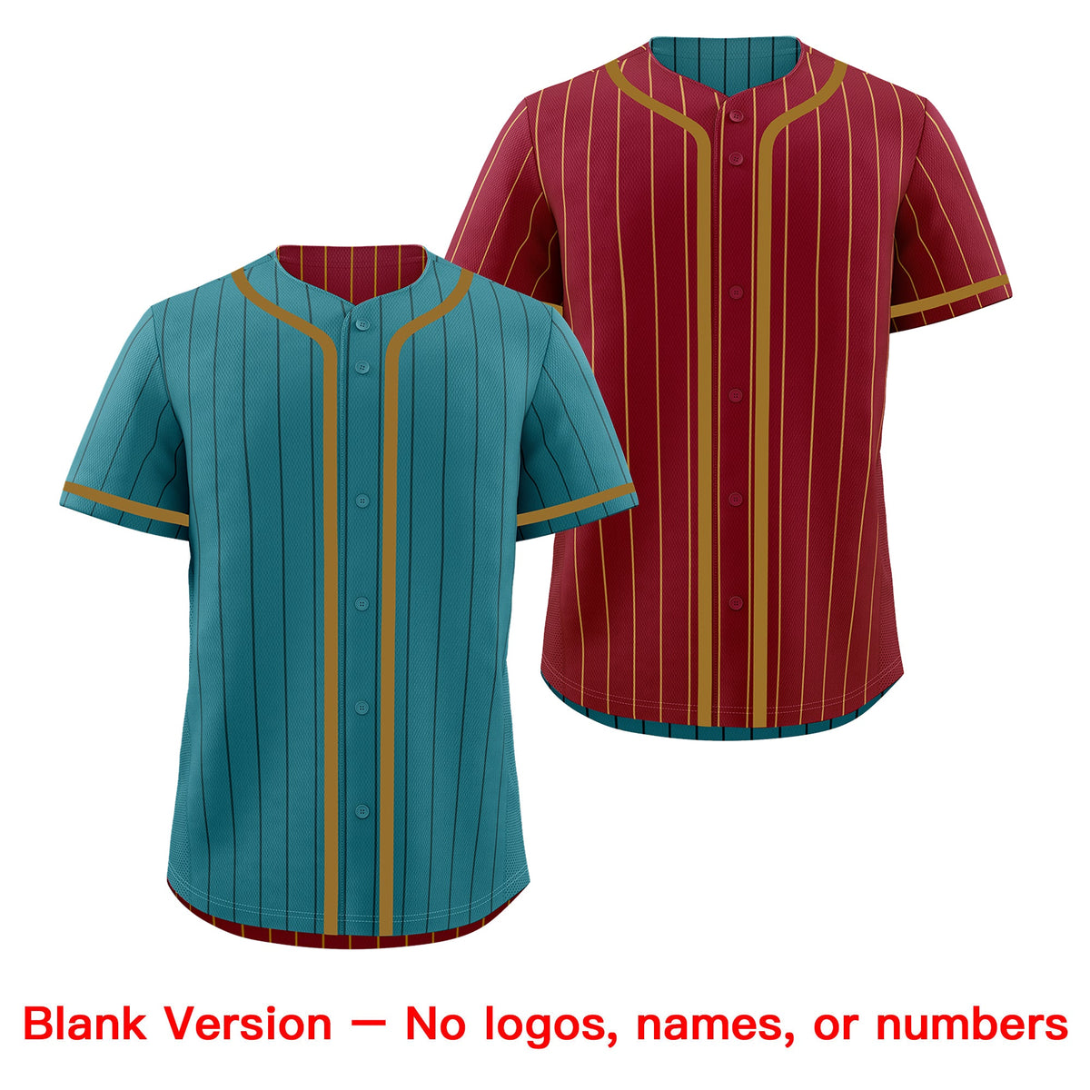 Custom Teal Crimson Reversible Stripe Fashion Breathable Baseball Jersey| KXKSHOP