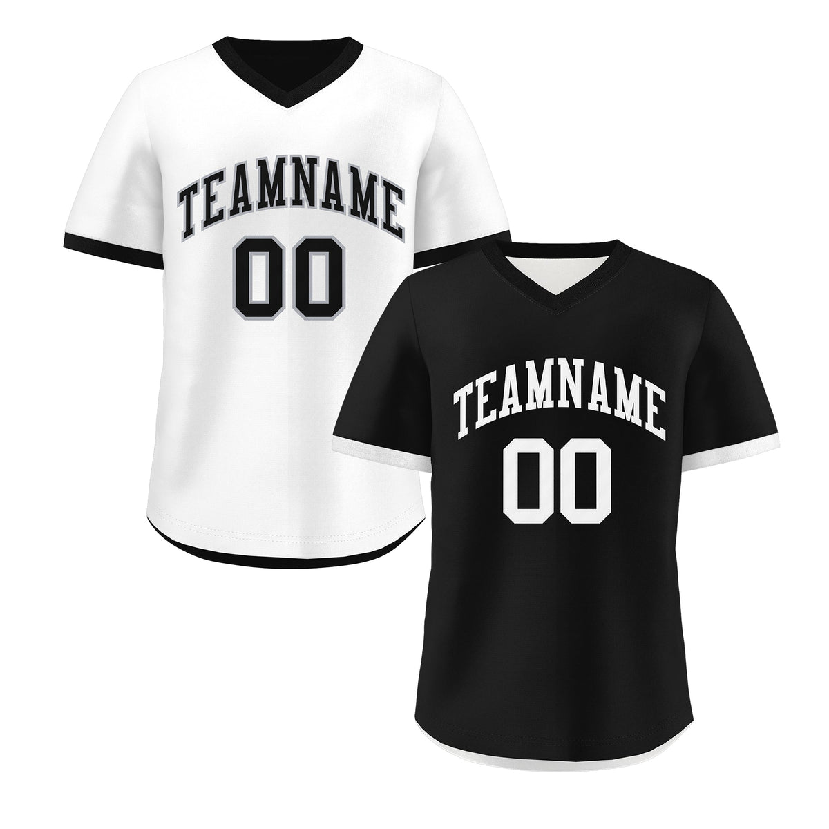 Custom Black White Reversible Classic Style Breathable Baseball Jersey| KXKSHOP