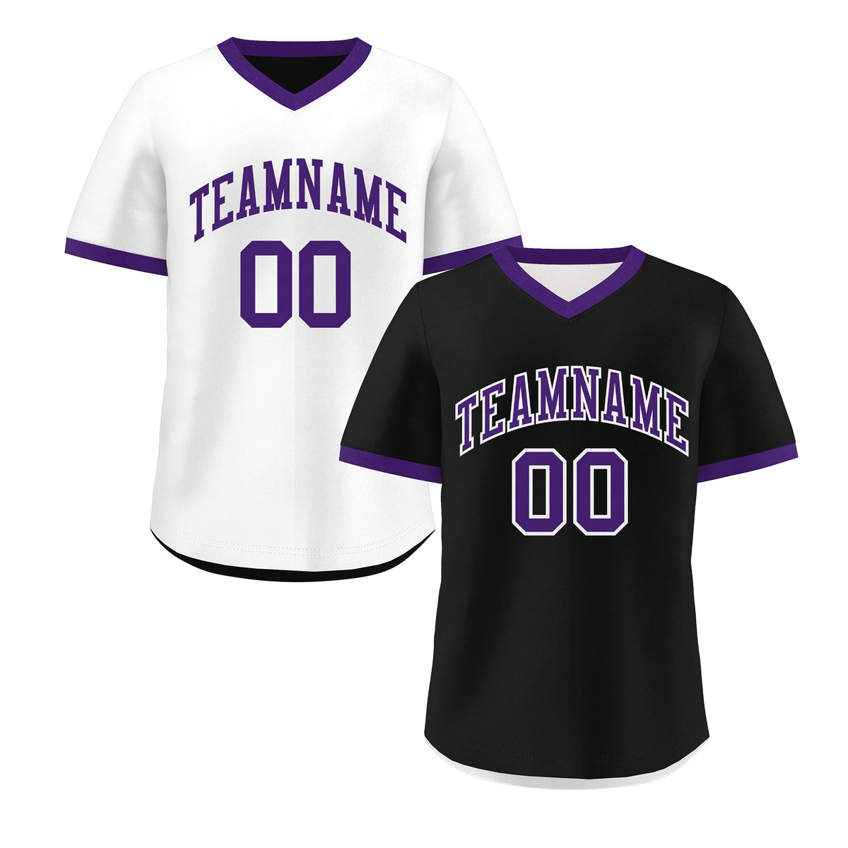 Custom White Black Purple Reversible Classic Style Quick Dry Baseball Jersey| KXKSHOP
