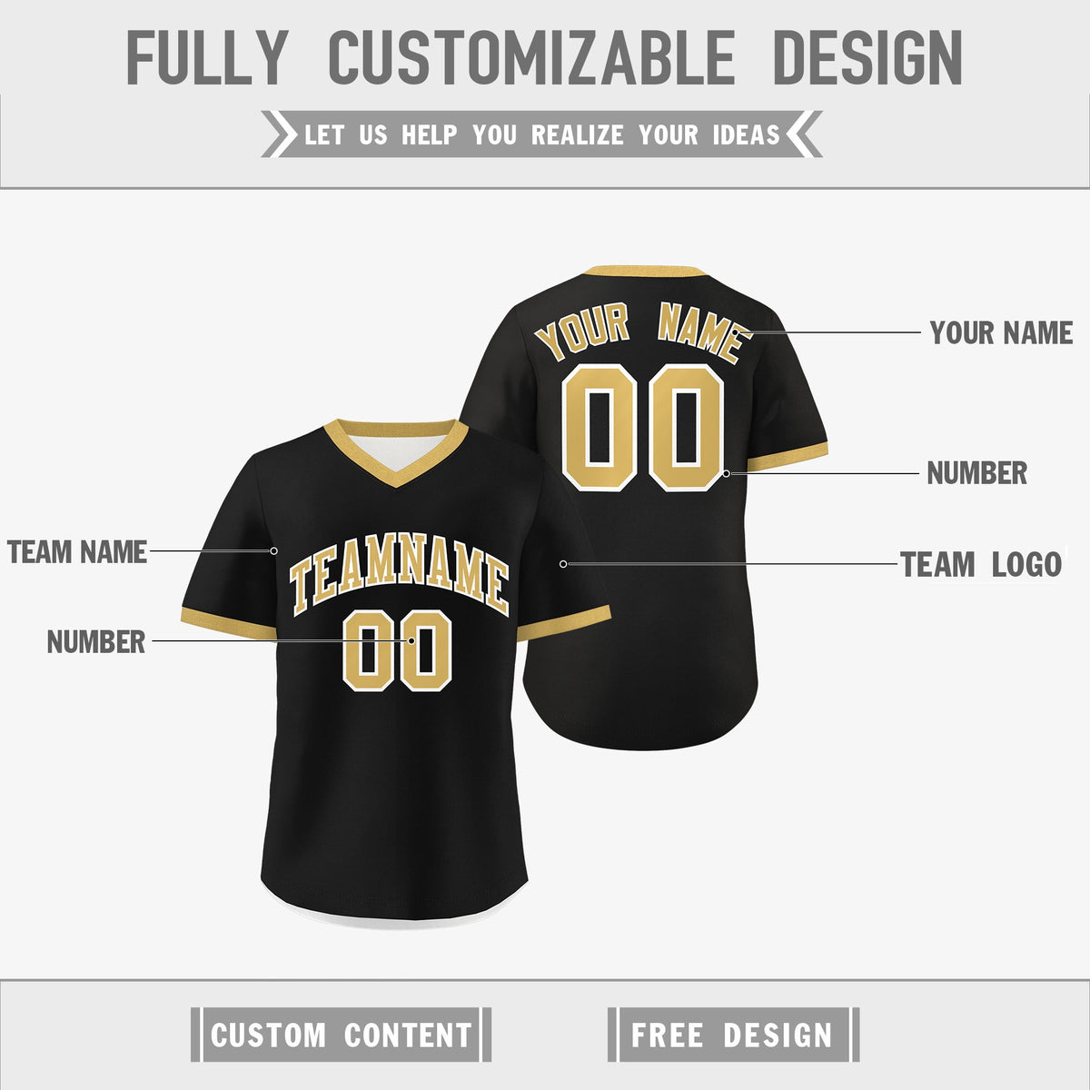 Custom White Black Old Gold Reversible Classic Style Lightweight Baseball Jersey| KXKSHOP