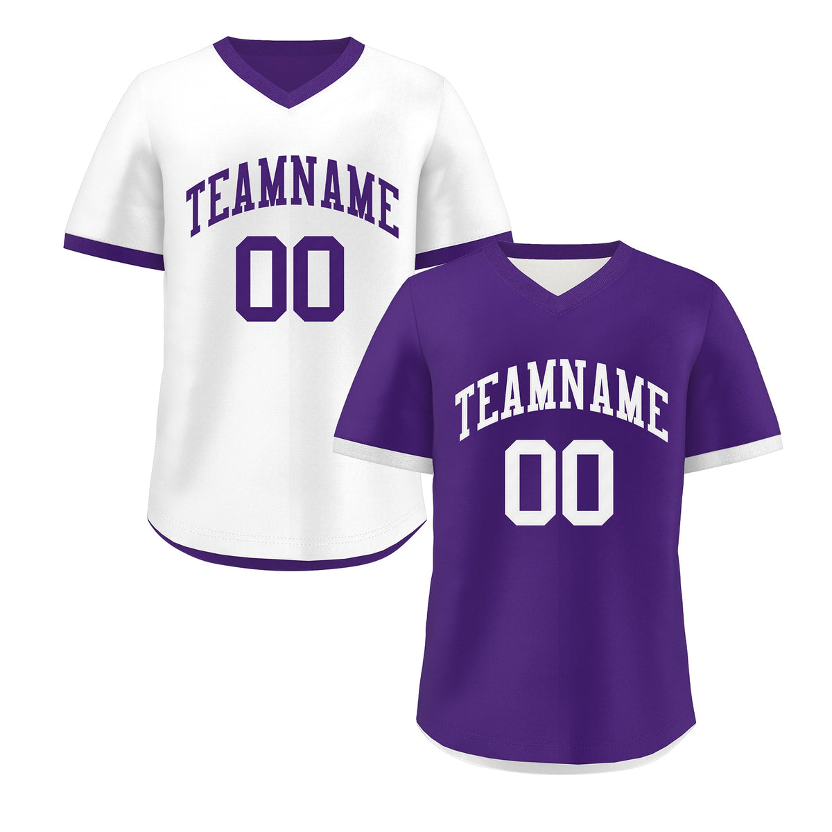 Custom Purple White Reversible Classic Style Breathable Baseball Jersey| KXKSHOP