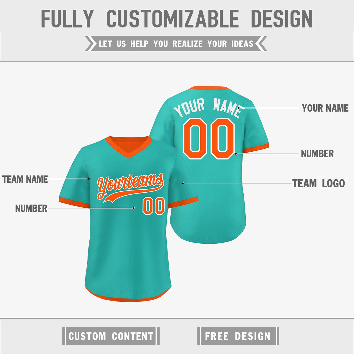 Custom Neon Green Orange Reversible Classic Style Breathable Baseball Jersey| KXKSHOP