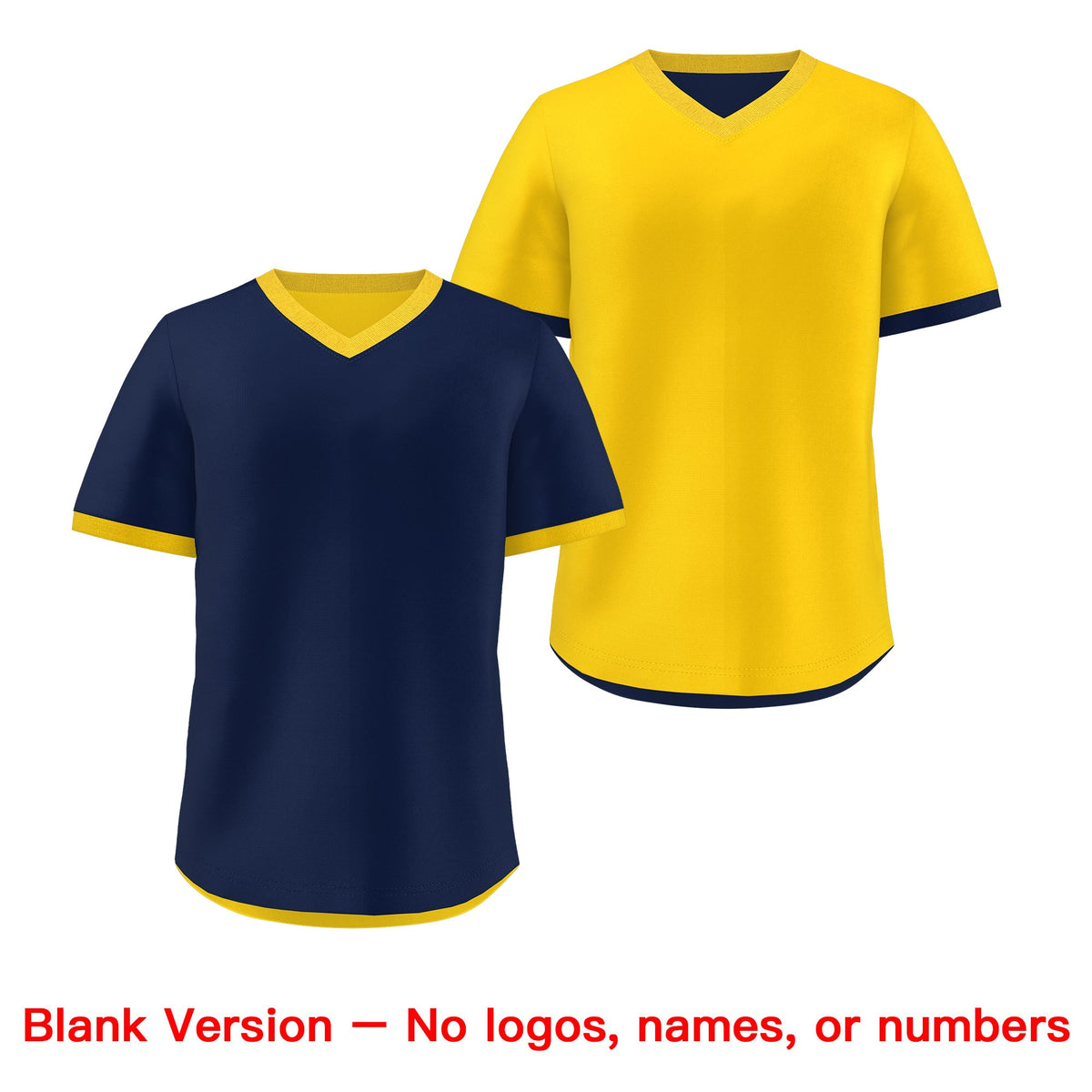 Custom Navy Gold White Reversible Classic Style Lightweight Baseball Jersey| KXKSHOP