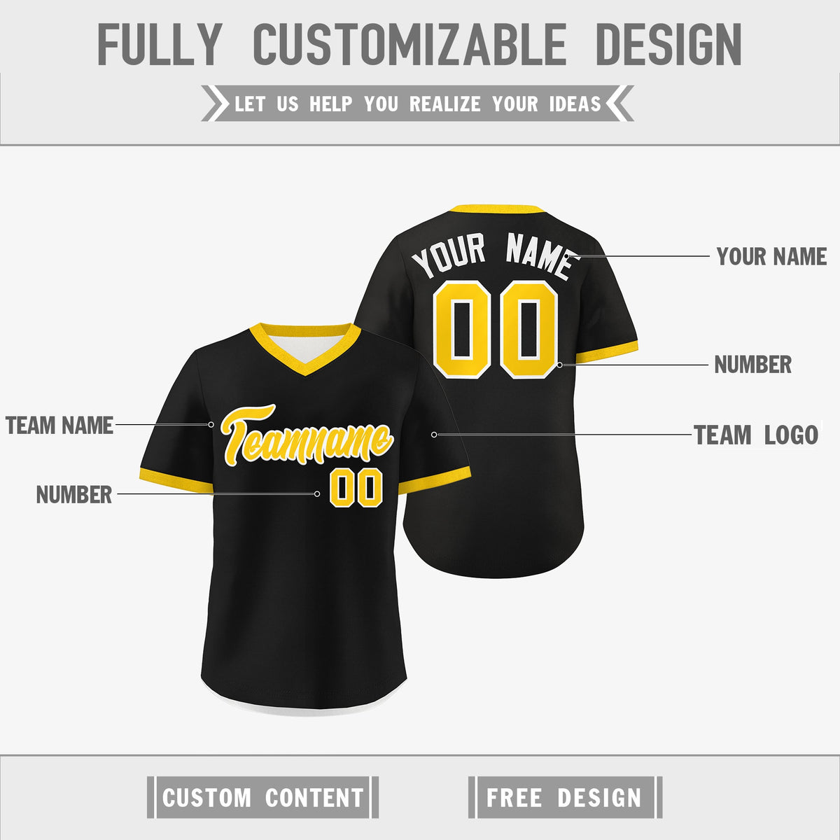 Custom White Black Gold Reversible Classic Style Lightweight Baseball Jersey| KXKSHOP