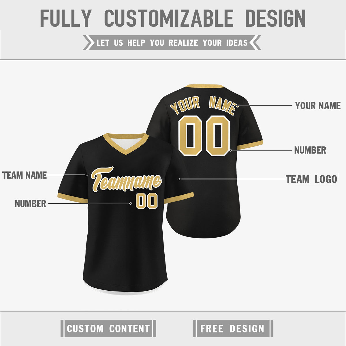 Custom White Black Old Gold Reversible Classic Style Lightweight Baseball Jersey| KXKSHOP