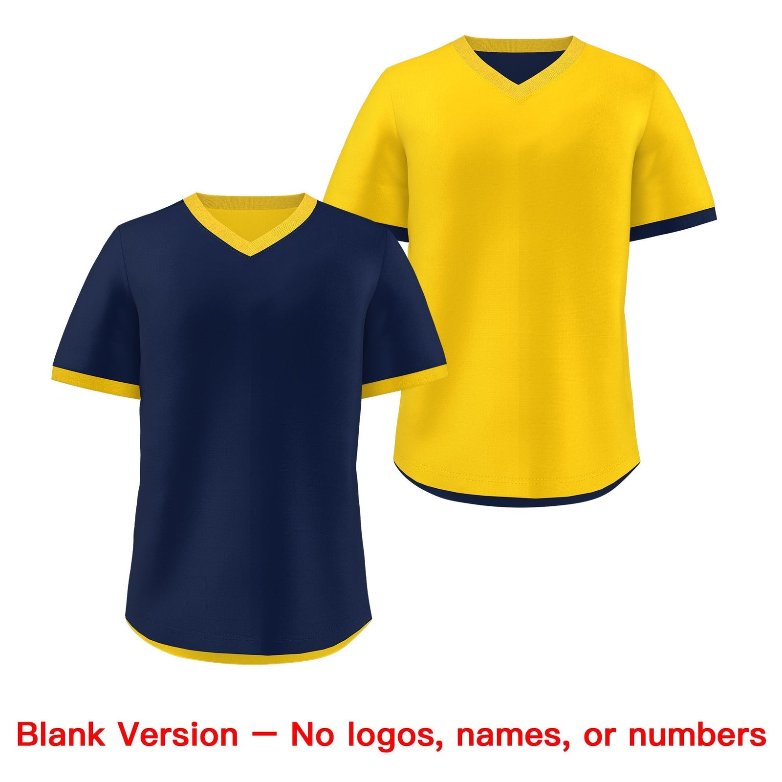 Custom Navy Gold White Reversible Classic Style Lightweight Baseball Jersey| KXKSHOP
