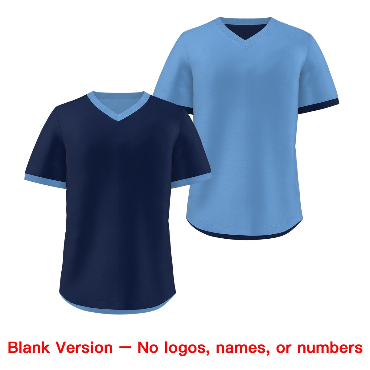 Custom Light Blue Navy Reversible Classic Style Lightweight Baseball Jersey| KXKSHOP