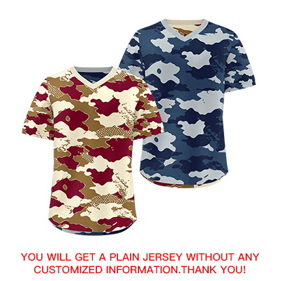 Custom Camel Cream Navy Reversible Camo Breathable Baseball Jersey| KXKSHOP