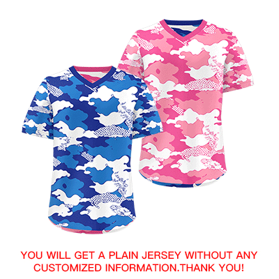 Custom Royal Blue Pink White Reversible Camo Breathable Baseball Jersey| KXKSHOP