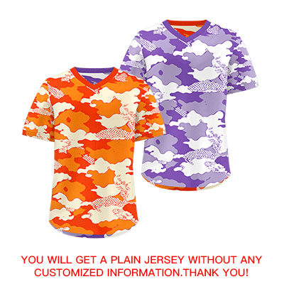 Custom Orange Purple Reversible Camo Breathable Baseball Jersey| KXKSHOP