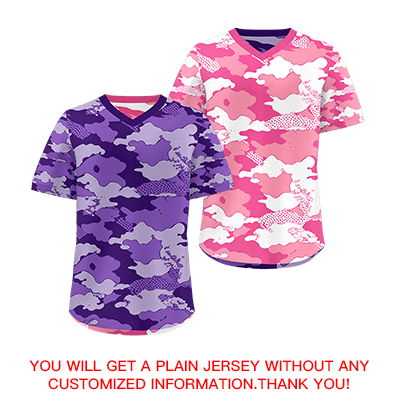Custom Purple Pink White Reversible Camo Stretch Fabric Baseball Jersey| KXKSHOP