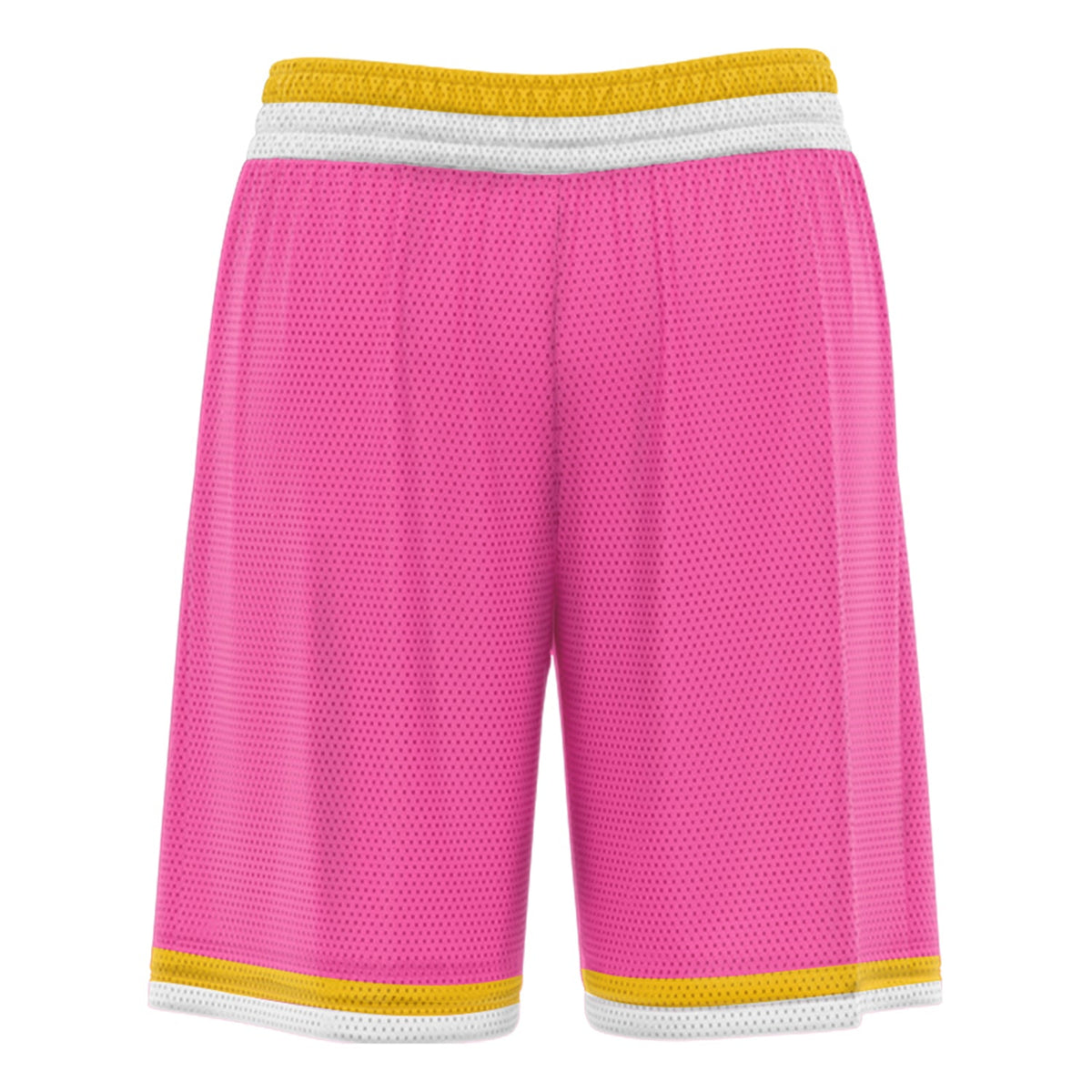 Custom Pink Yellow Athletic Basketball Shorts