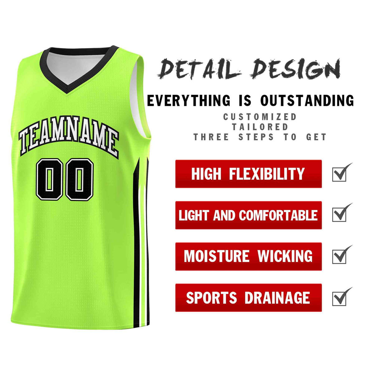 Custom Neon Green White-Classic Tops Mesh Sport Basketball Jersey