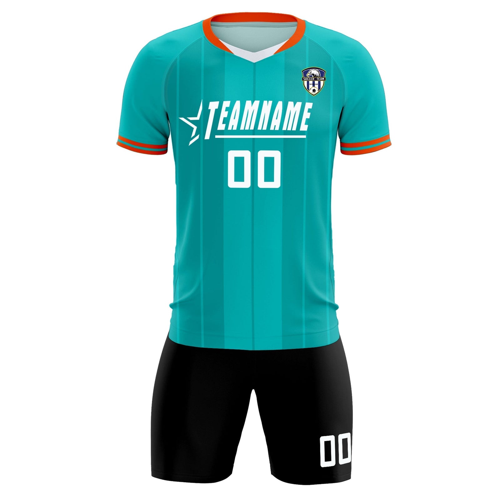 Custom Green Classic Striped Personalized Soccer Tops/Sets Jersey