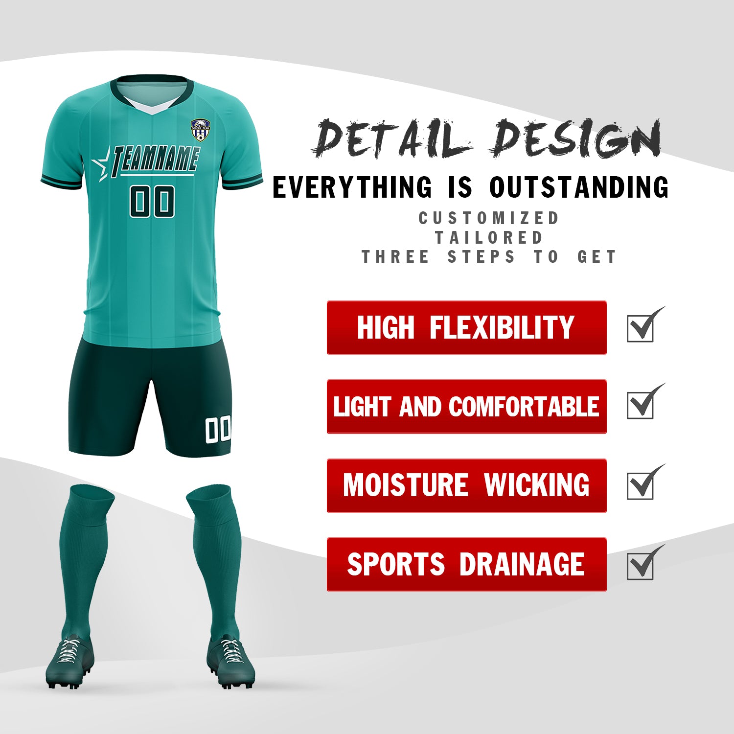 Custom Bright Green Classic Striped Personalized Soccer Tops/Sets Jersey
