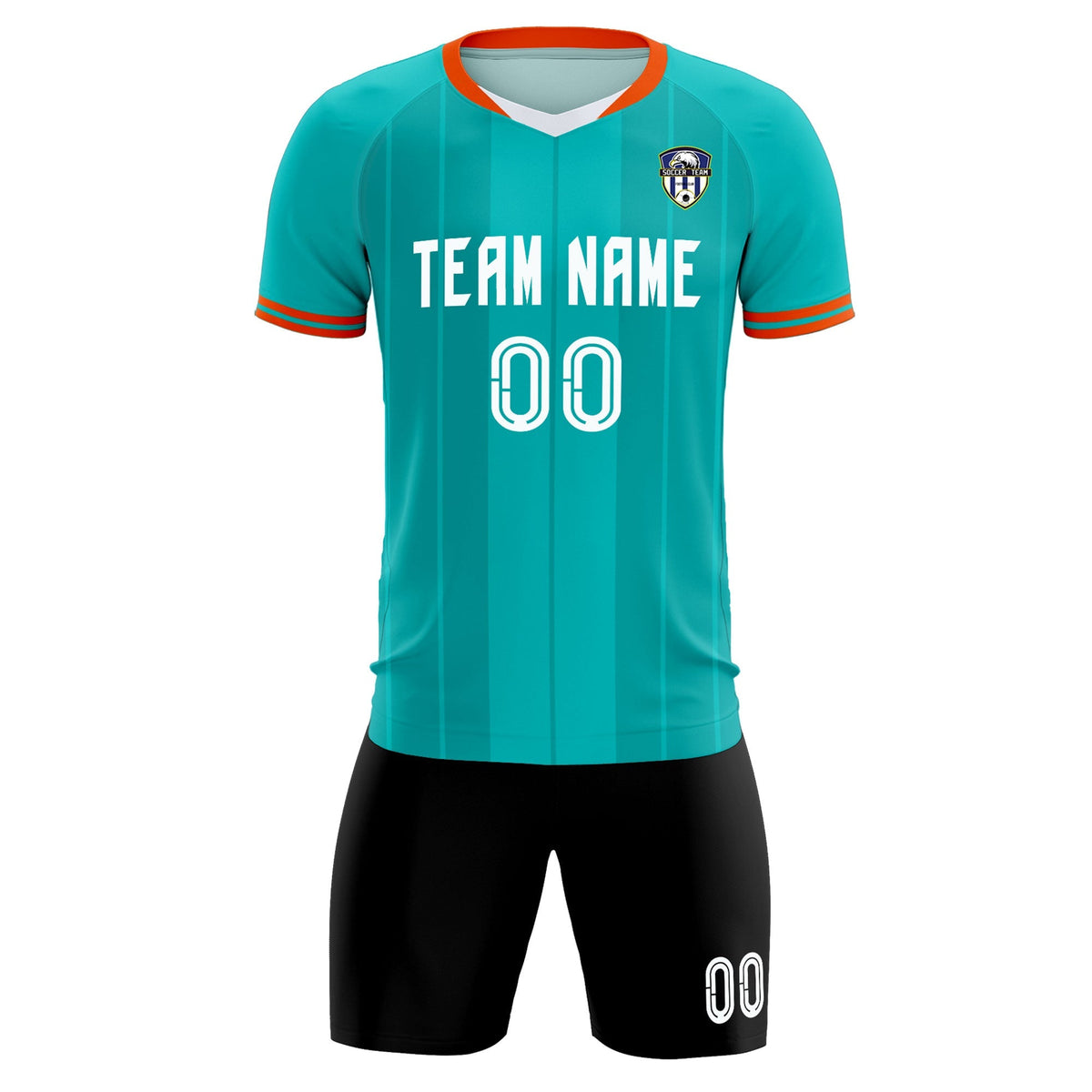 Custom Green Classic Striped Personalized Soccer Tops/Sets Jersey