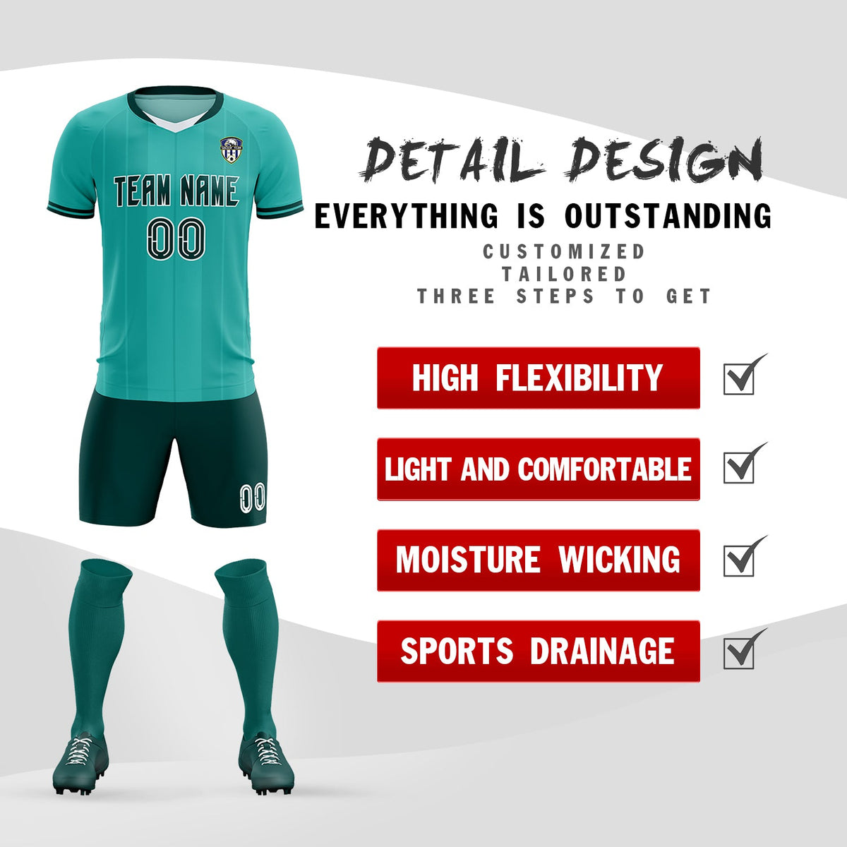 Custom Bright Green Classic Striped Personalized Soccer Tops/Sets Jersey