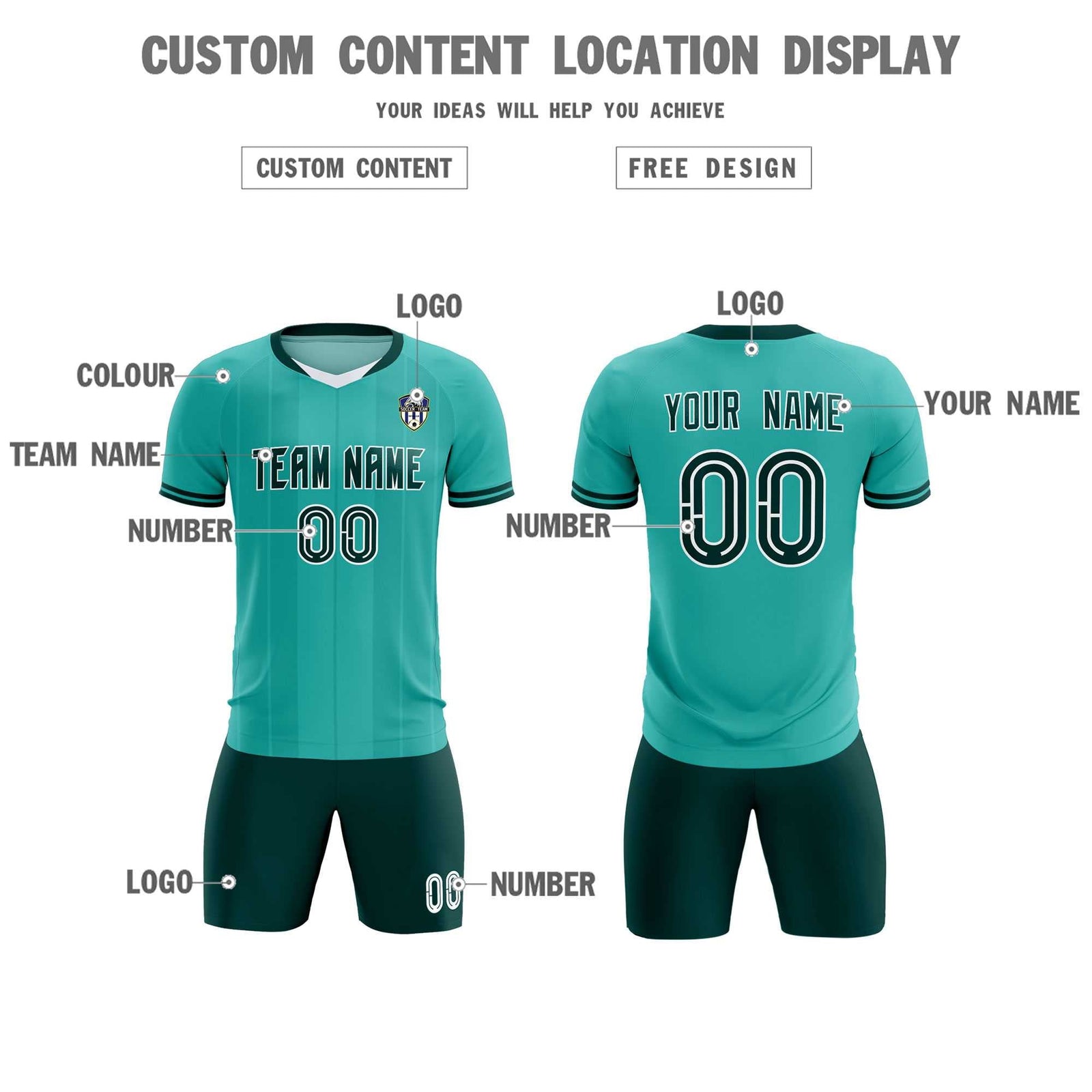 Custom Bright Green Classic Striped Personalized Soccer Tops/Sets Jersey
