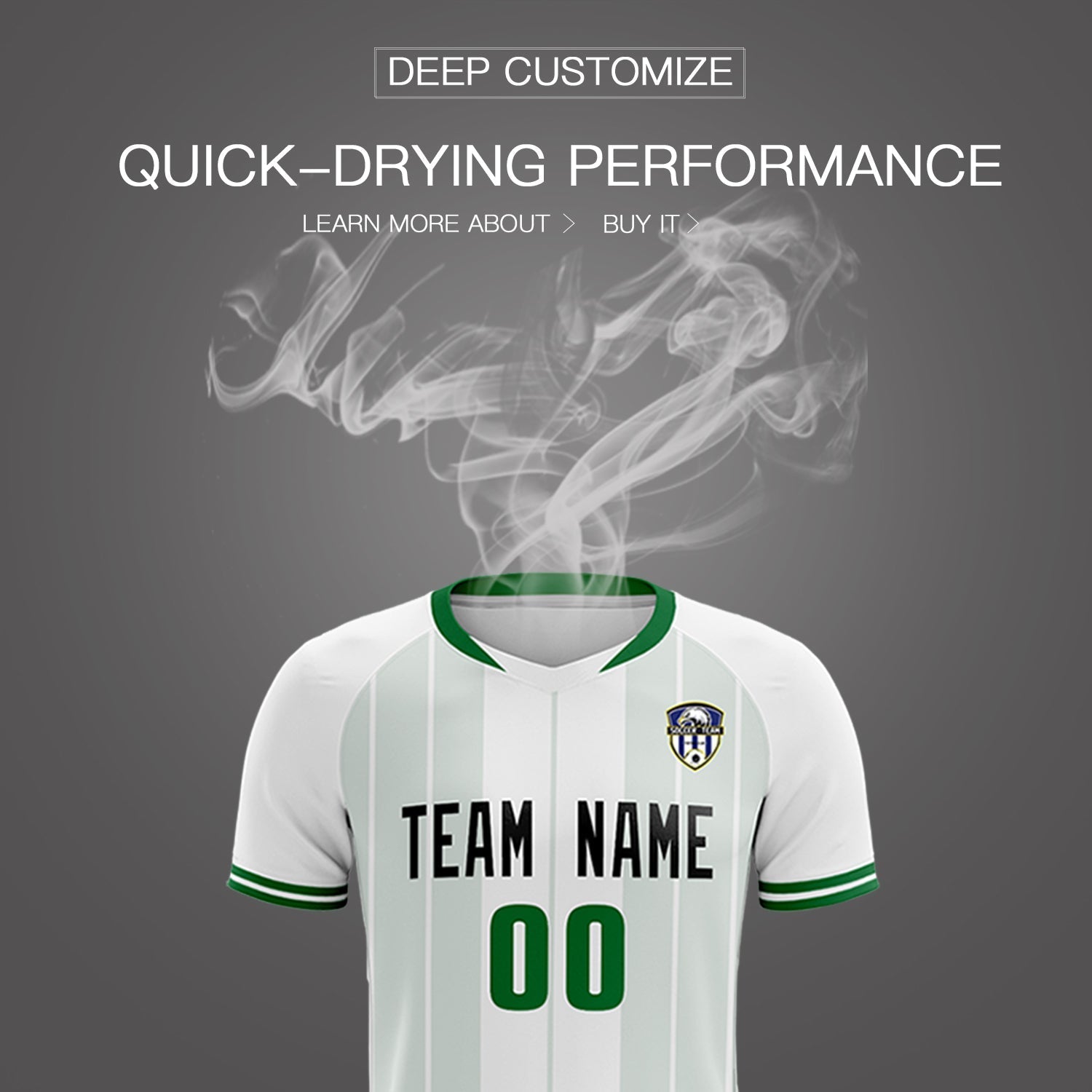 Custom White Classic Striped Personalized Soccer Tops/Sets Jersey