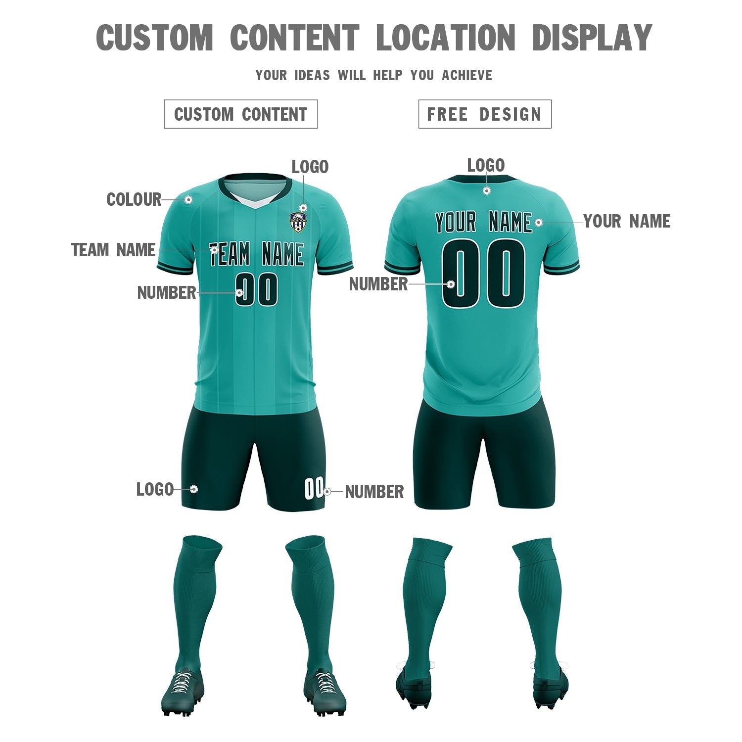 Custom Bright Green Classic Striped Personalized Soccer Tops/Sets Jersey
