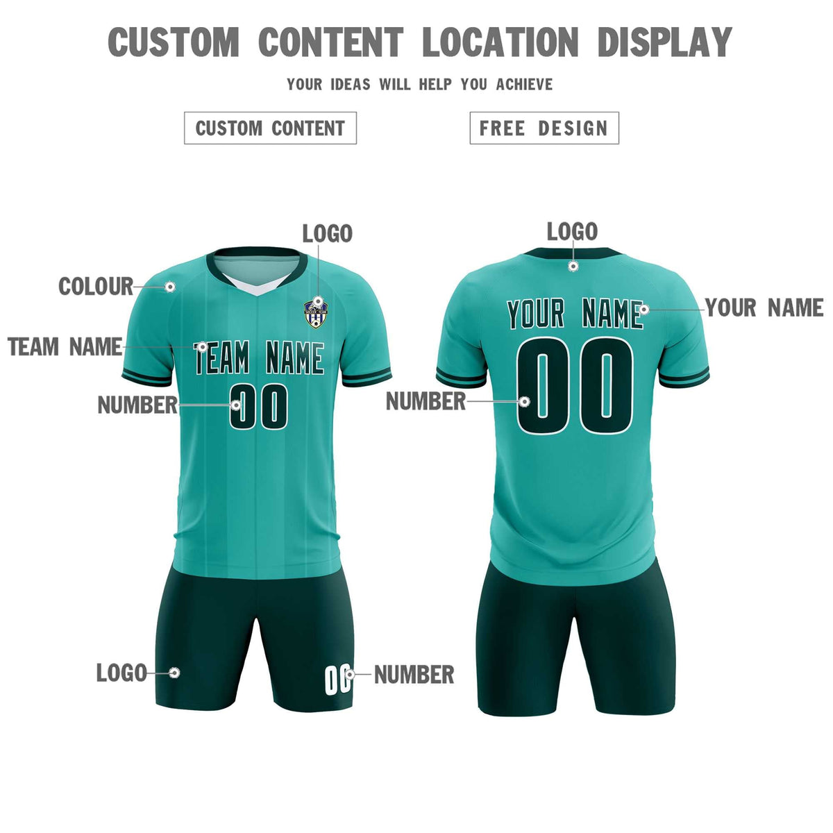 Custom Bright Green Classic Striped Personalized Soccer Tops/Sets Jersey