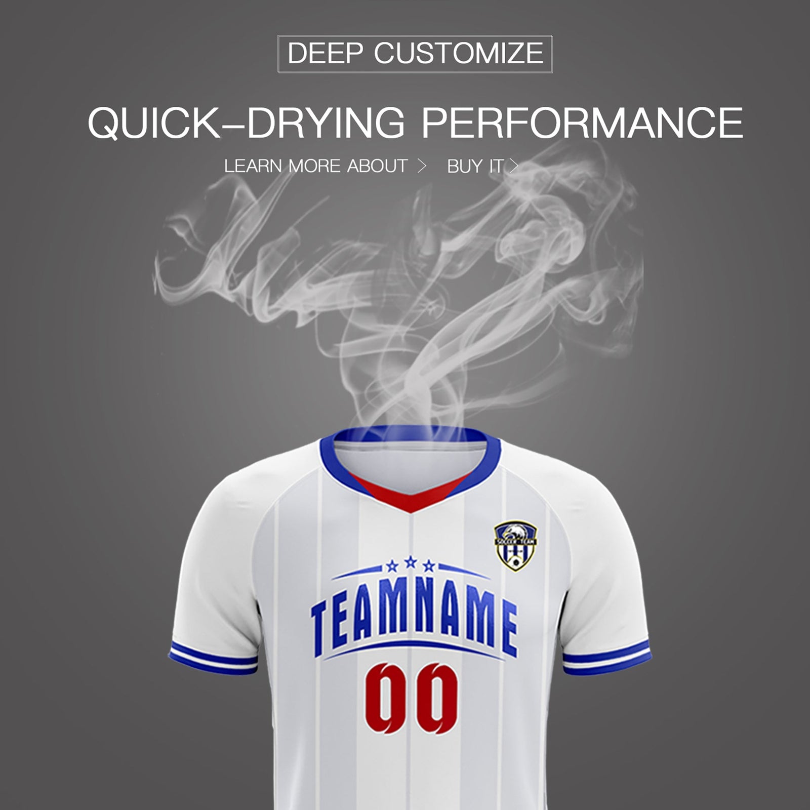 Custom White Classic Striped Personalized Soccer Tops/Sets Jersey