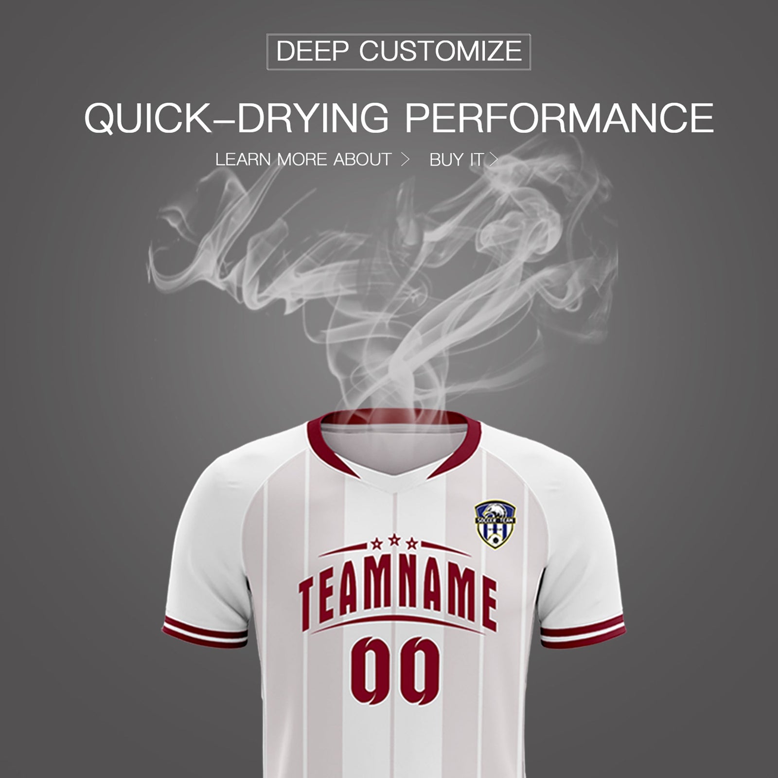 Custom White Classic Striped Personalized Soccer Tops/Sets Jersey