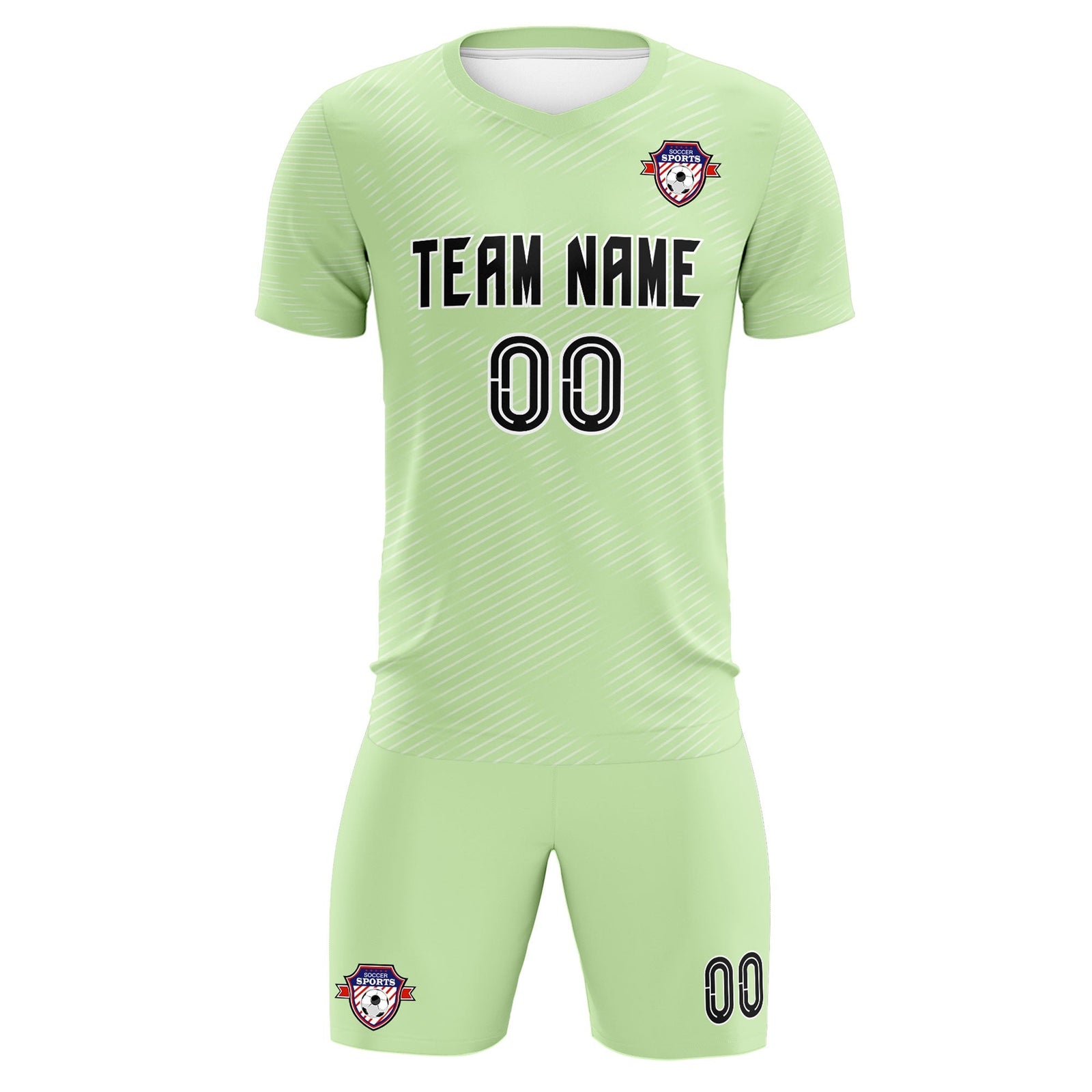 Custom Green White Training Uniform For Men Football Sets Jersey