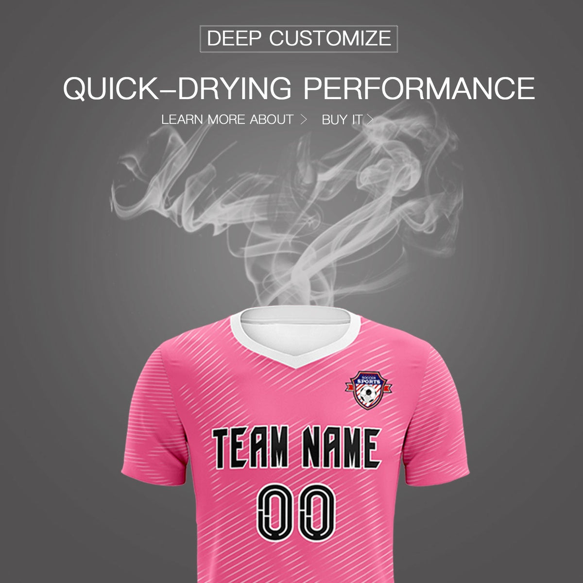 Custom Pink White Training Uniform For Men Football Sets Jersey
