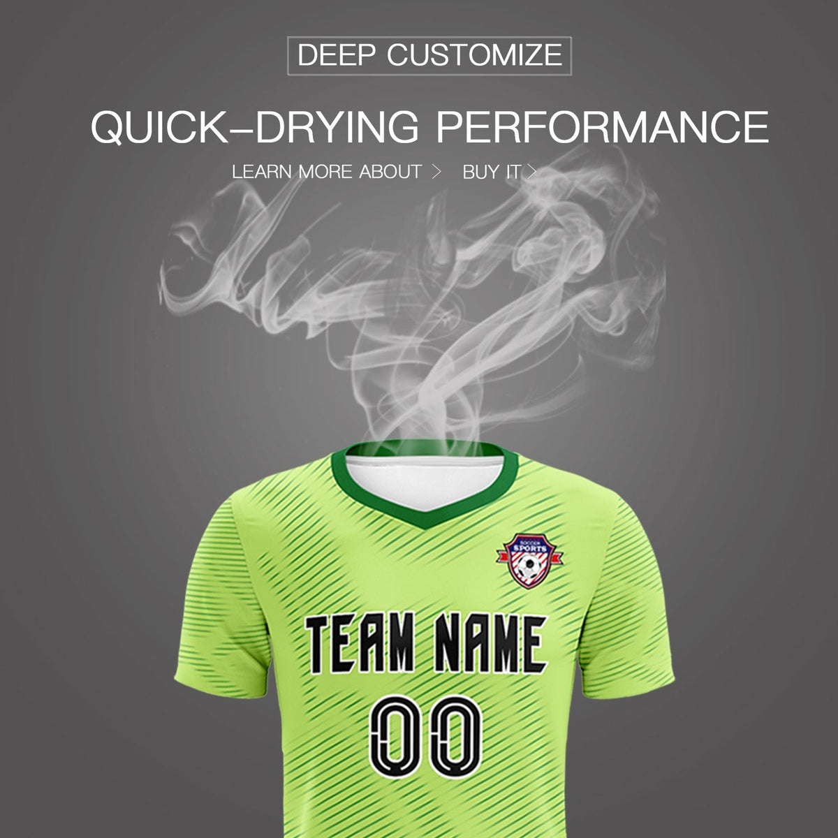 Custom Green Kelly Green Training Uniform For Men Football Sets Jersey