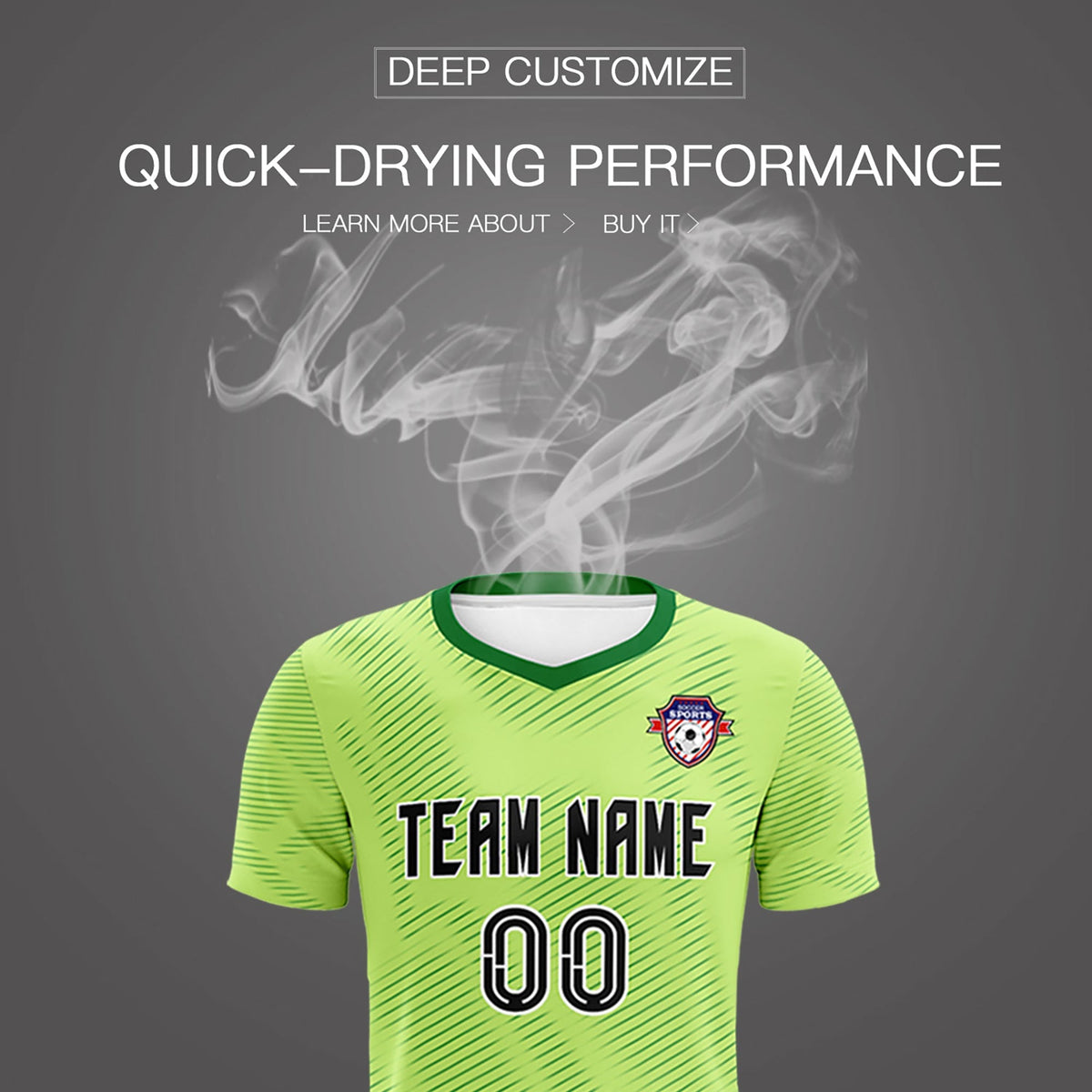 Custom Green Kelly Green Training Uniform For Men Football Sets Jersey