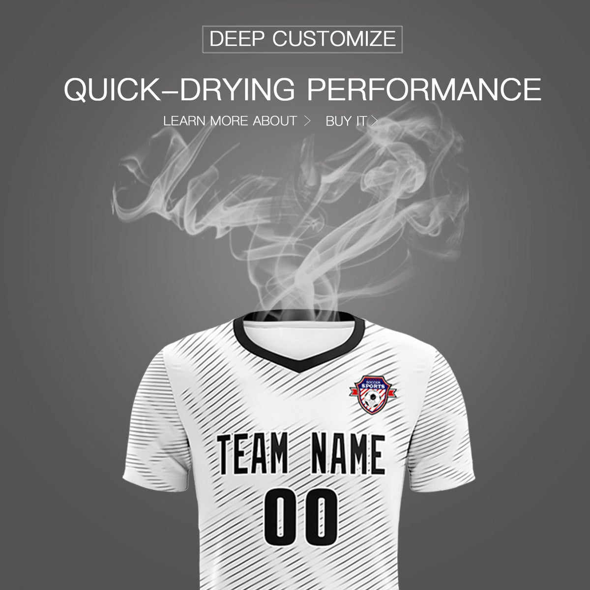 Custom White Black Training Uniform For Men Football Sets Jersey