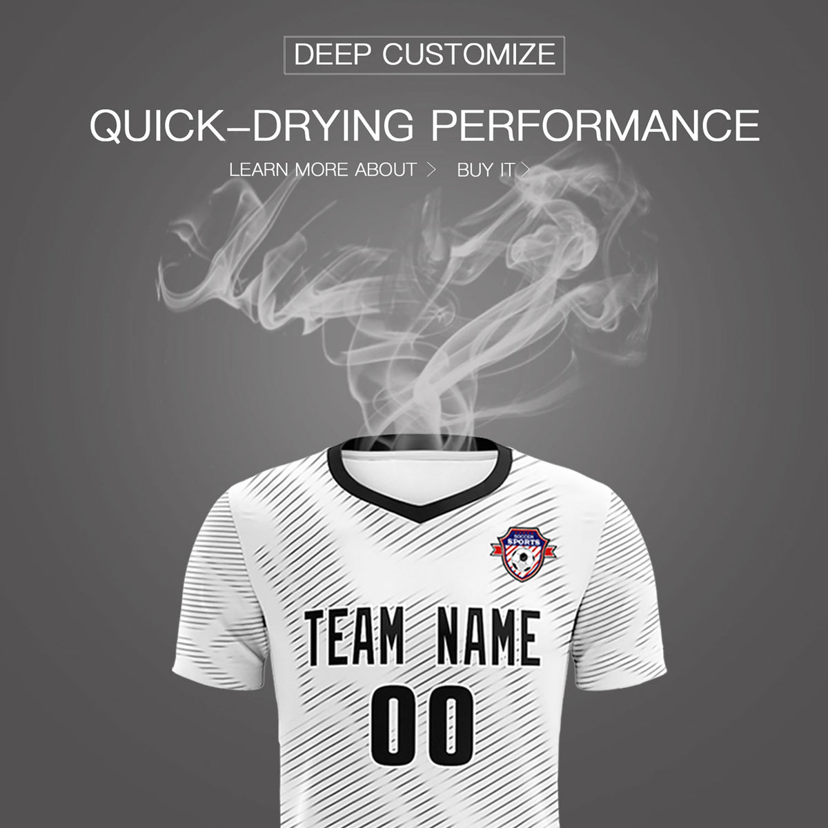 Custom White Black Training Uniform For Men Football Sets Jersey