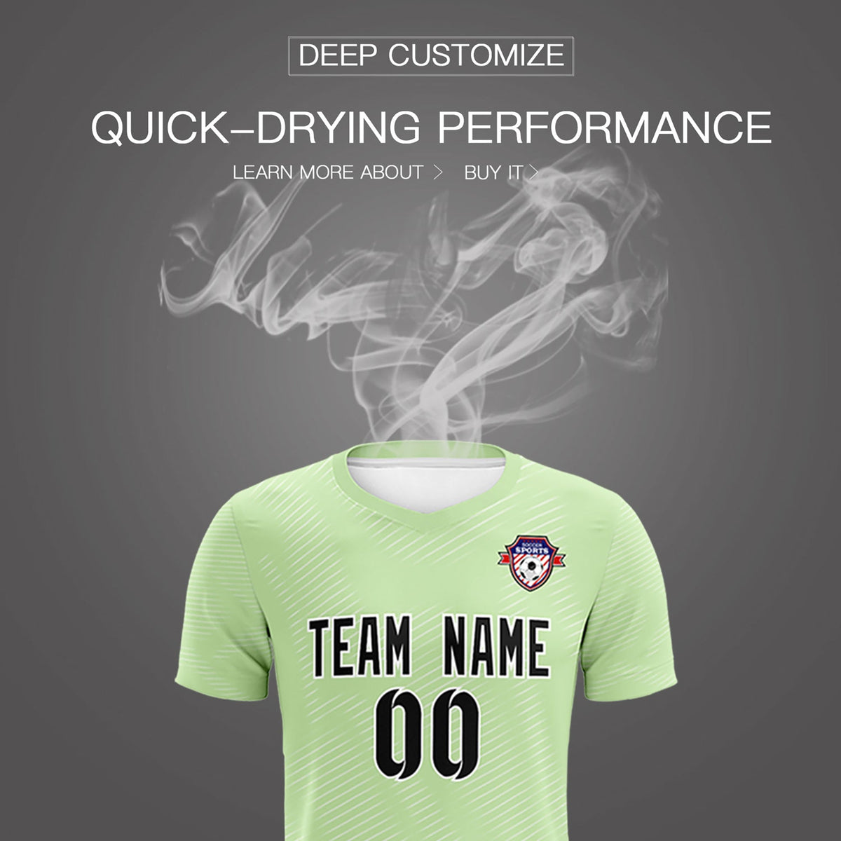 Custom Green White Training Uniform For Men Soccer Sets Jersey