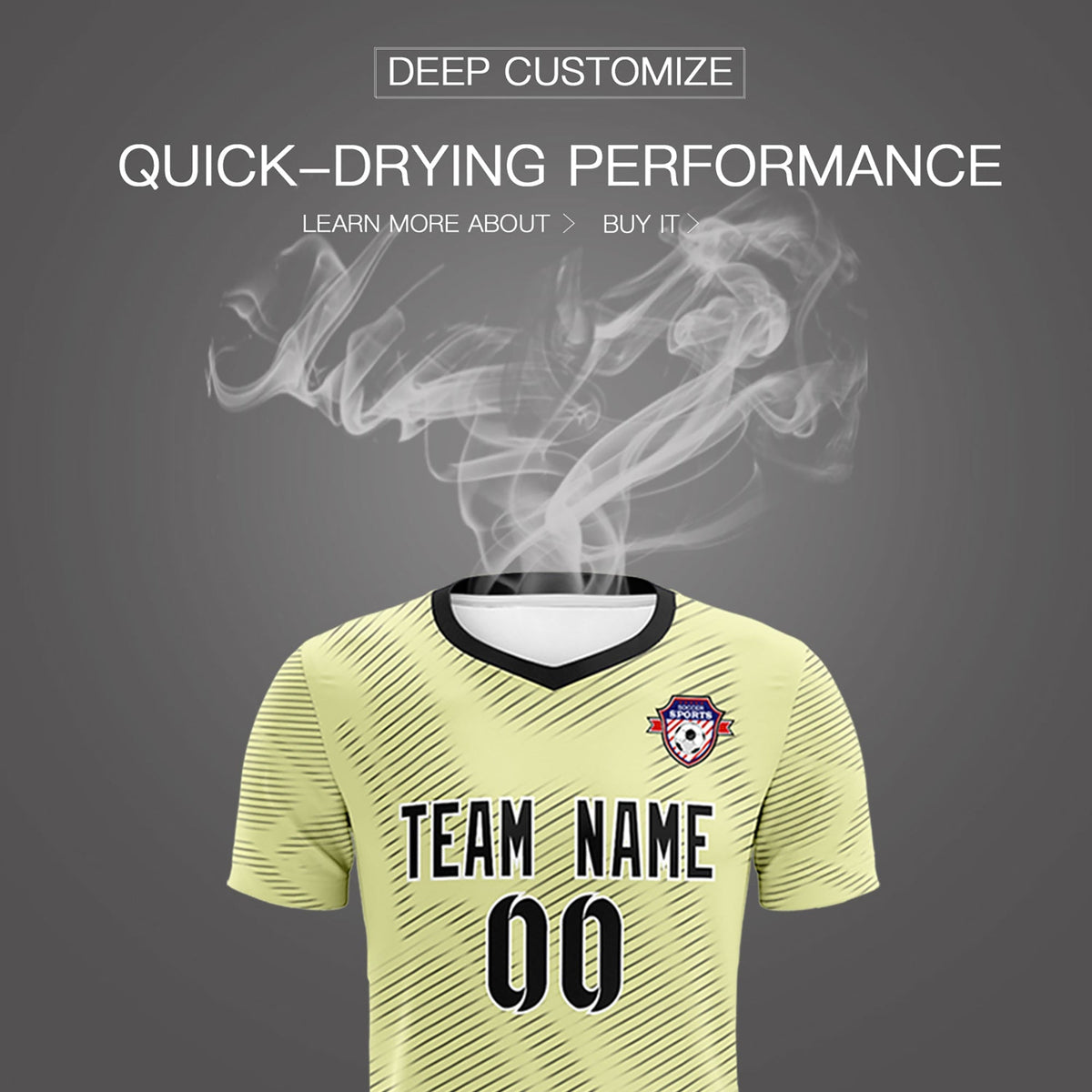 Custom Cream Black Training Uniform For Men Football Sets Jersey