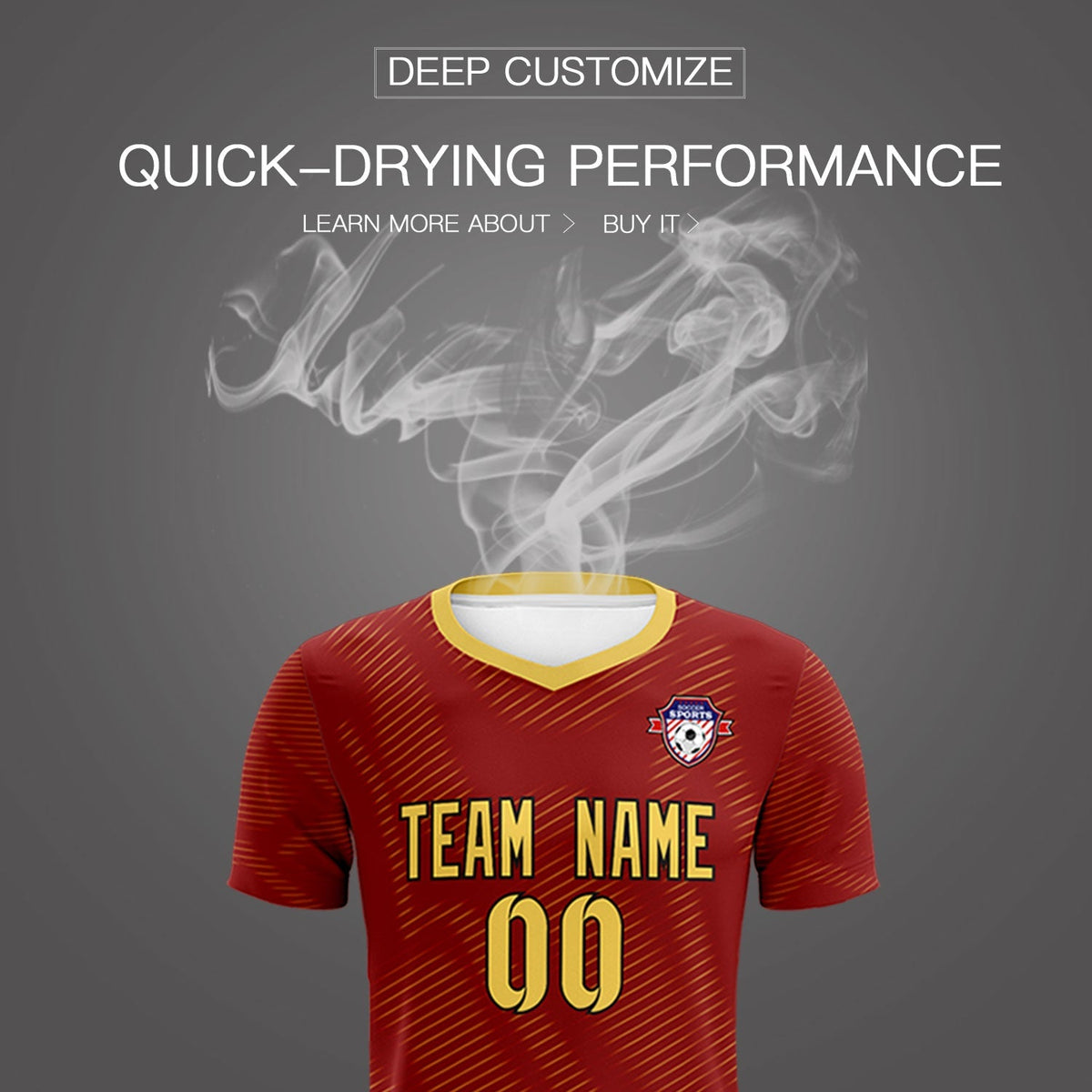Custom Crimson Khaki Training Uniform For Men Football Sets Jersey