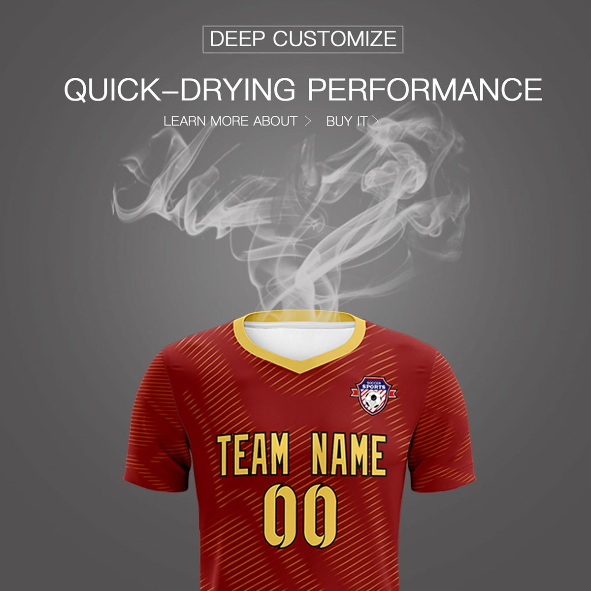 Custom Crimson Khaki Training Uniform For Men Football Sets Jersey