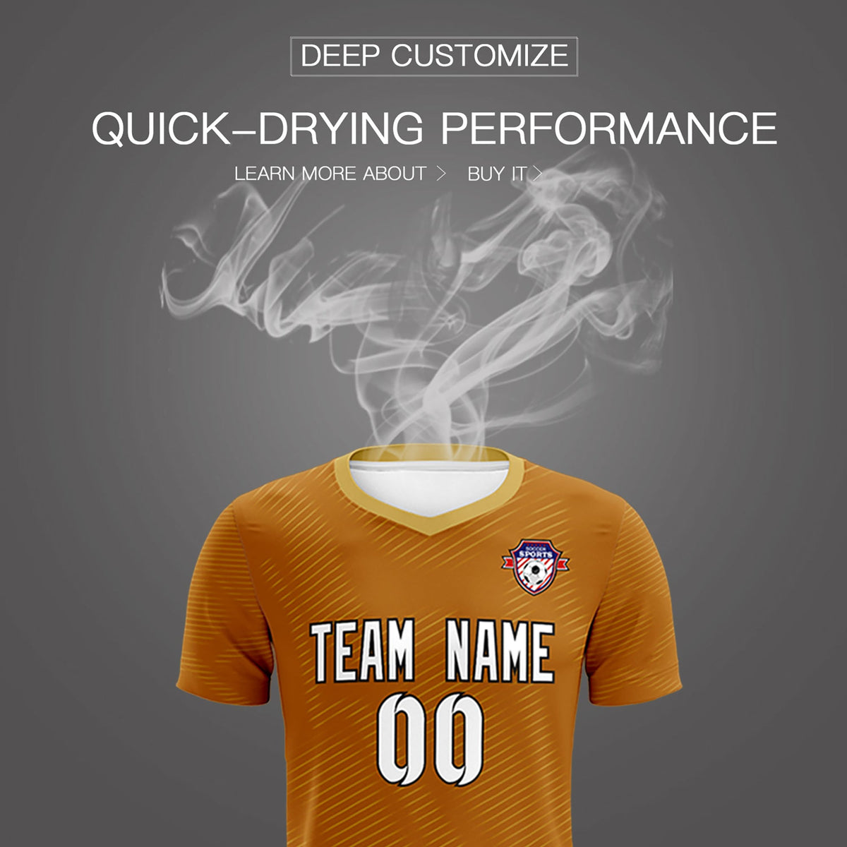 Custom Light Brown Khaki Training Uniform For Men Football Sets Jersey