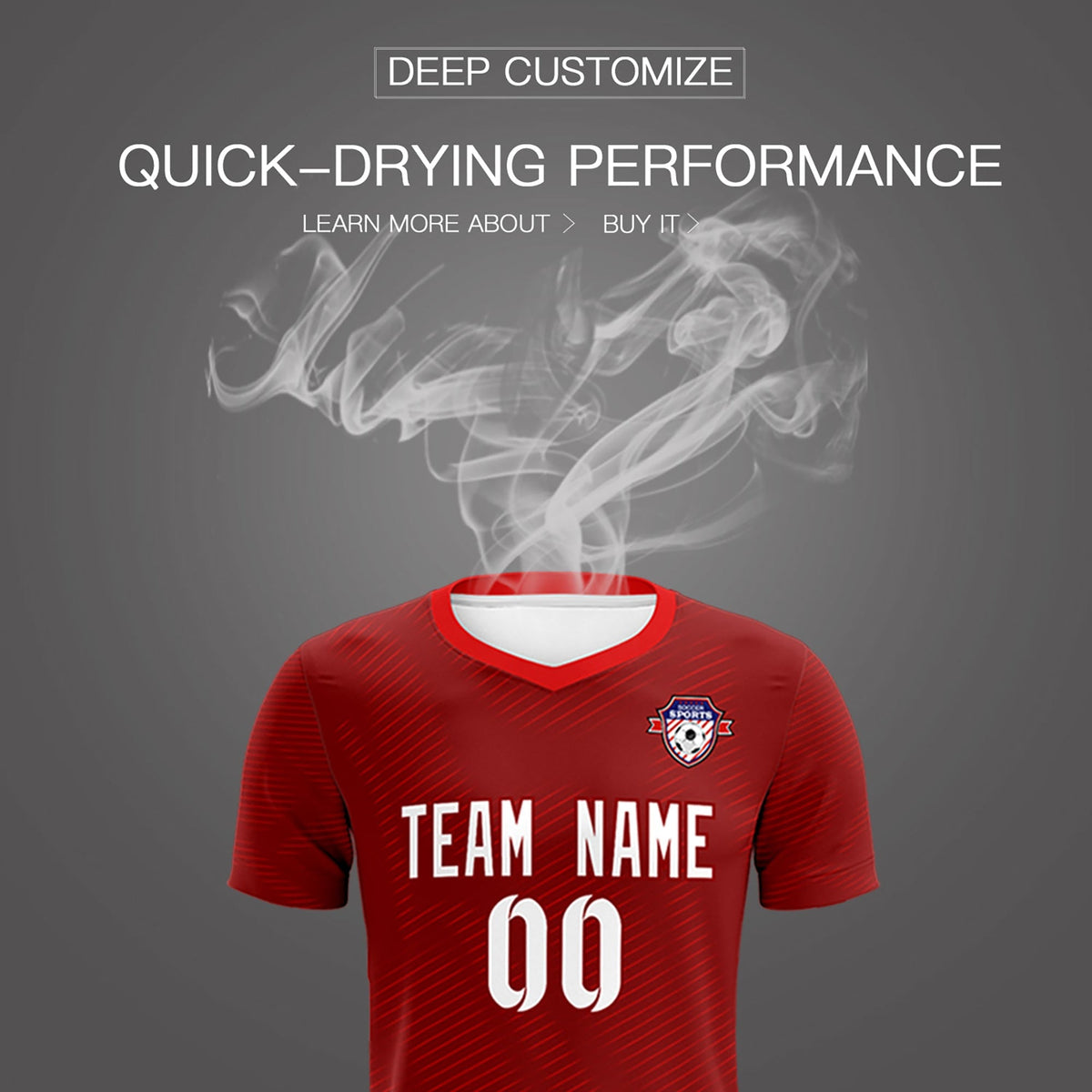 Custom Crimson Red Training Uniform For Men Football Sets Jersey
