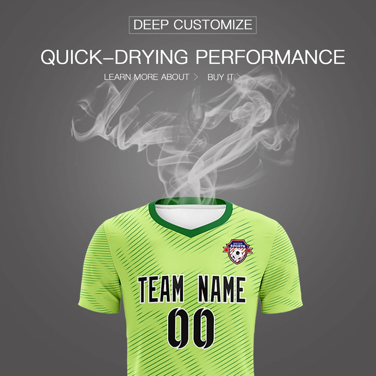 Custom Green Kelly Green Training Uniform For Men Football Sets Jersey