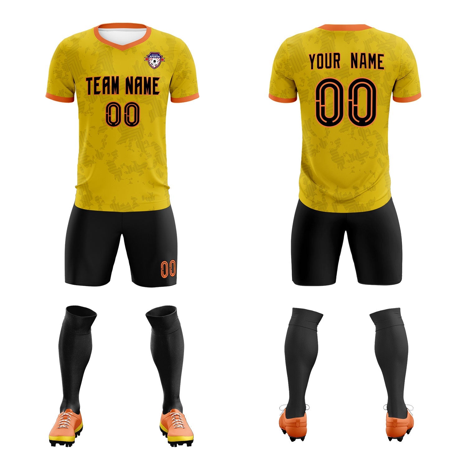 Custom Khaki Camo sports Soccer Tops/Sets Jersey