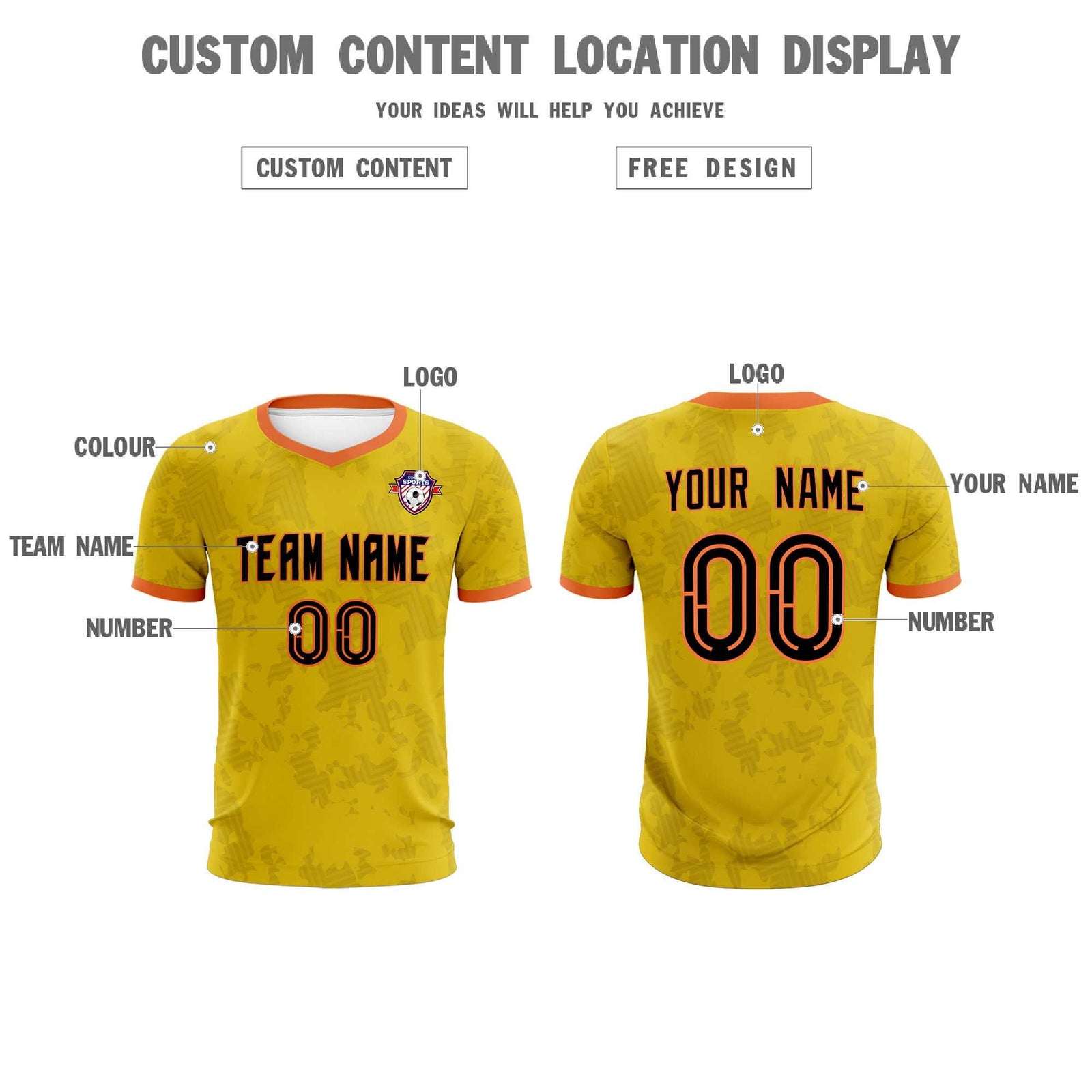 Custom Khaki Camo sports Soccer Tops/Sets Jersey