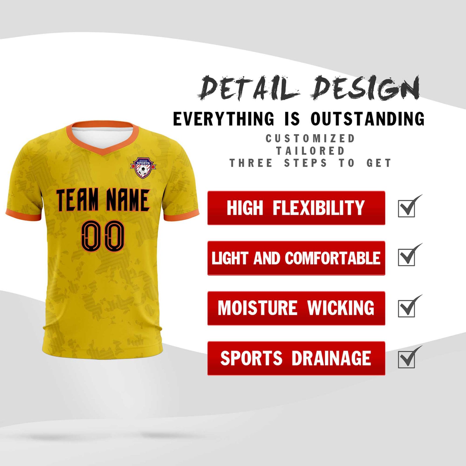 Custom Khaki Camo sports Soccer Tops/Sets Jersey