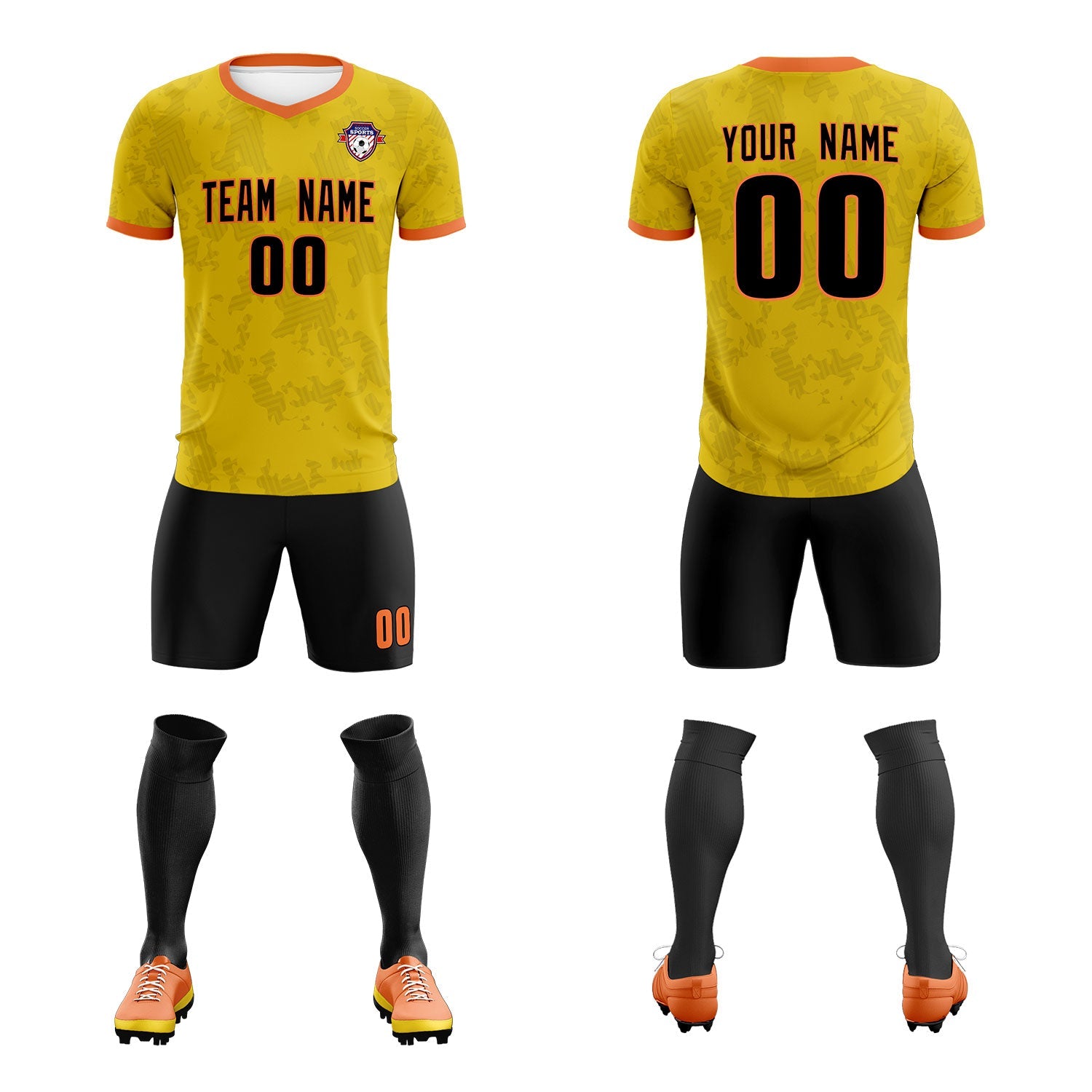 Custom Khaki Camo sports Soccer Tops/Sets Jersey