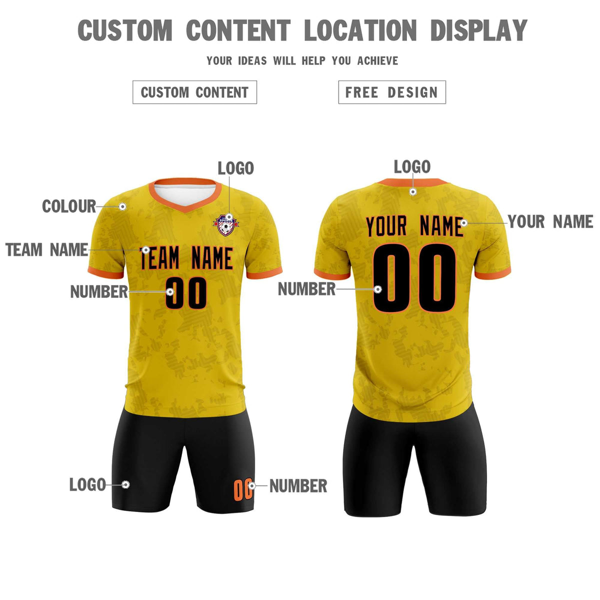 Custom Khaki Camo sports Soccer Tops/Sets Jersey