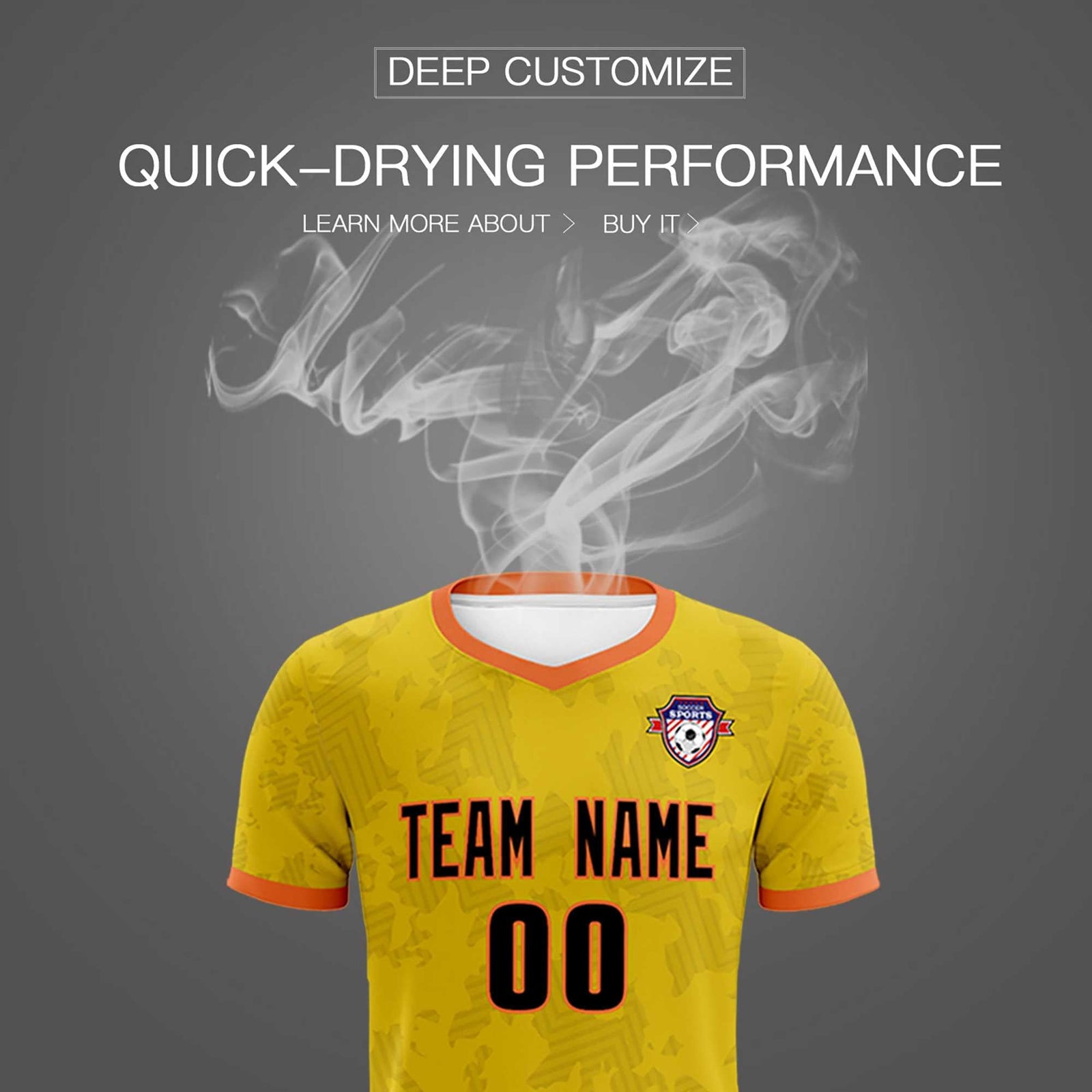 Custom Khaki Camo sports Soccer Tops/Sets Jersey