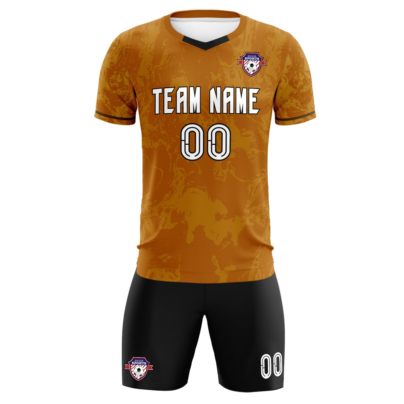 Custom Khaki Classic Graffiti Pattern Sportswear Soccer Tops/Sets Jersey