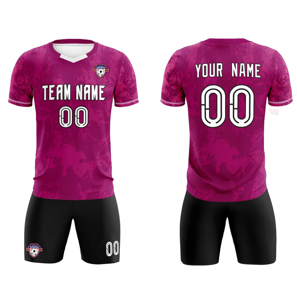 Custom Red Classic Graffiti Pattern Sportswear Soccer Tops/Sets Jersey