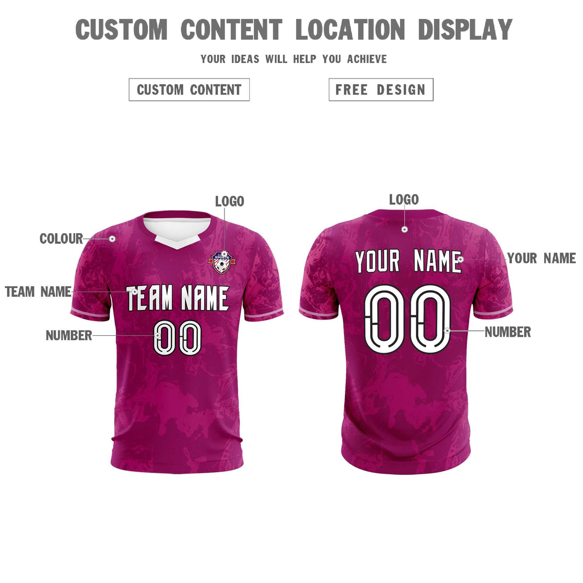 Custom Red Classic Graffiti Pattern Sportswear Soccer Tops/Sets Jersey