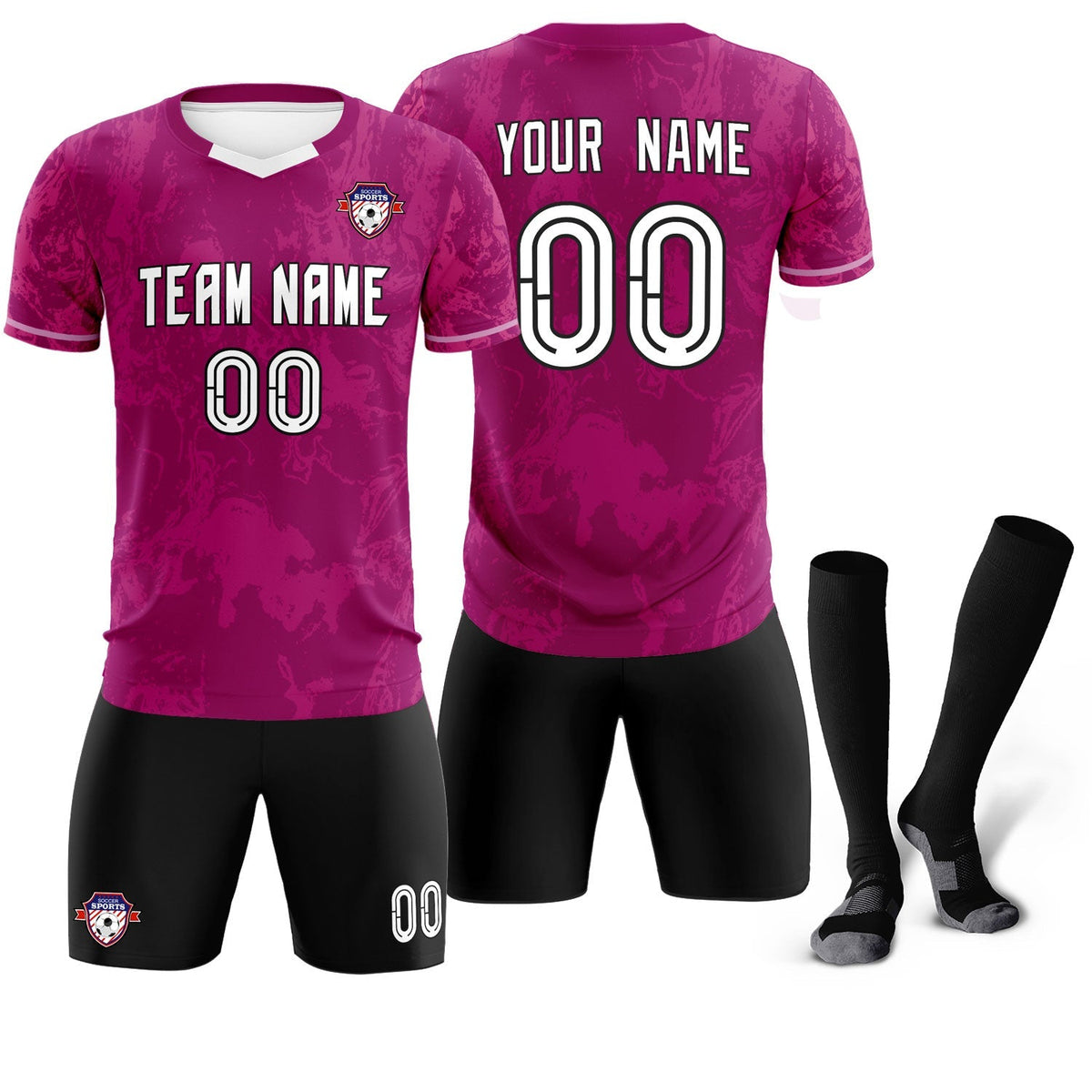 Custom Red Classic Graffiti Pattern Sportswear Soccer Tops/Sets Jersey